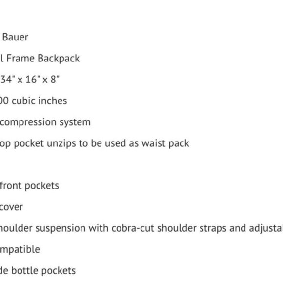 Eddie Bauer Internal Frame Backpack- Vintage - Picture 5 of 6